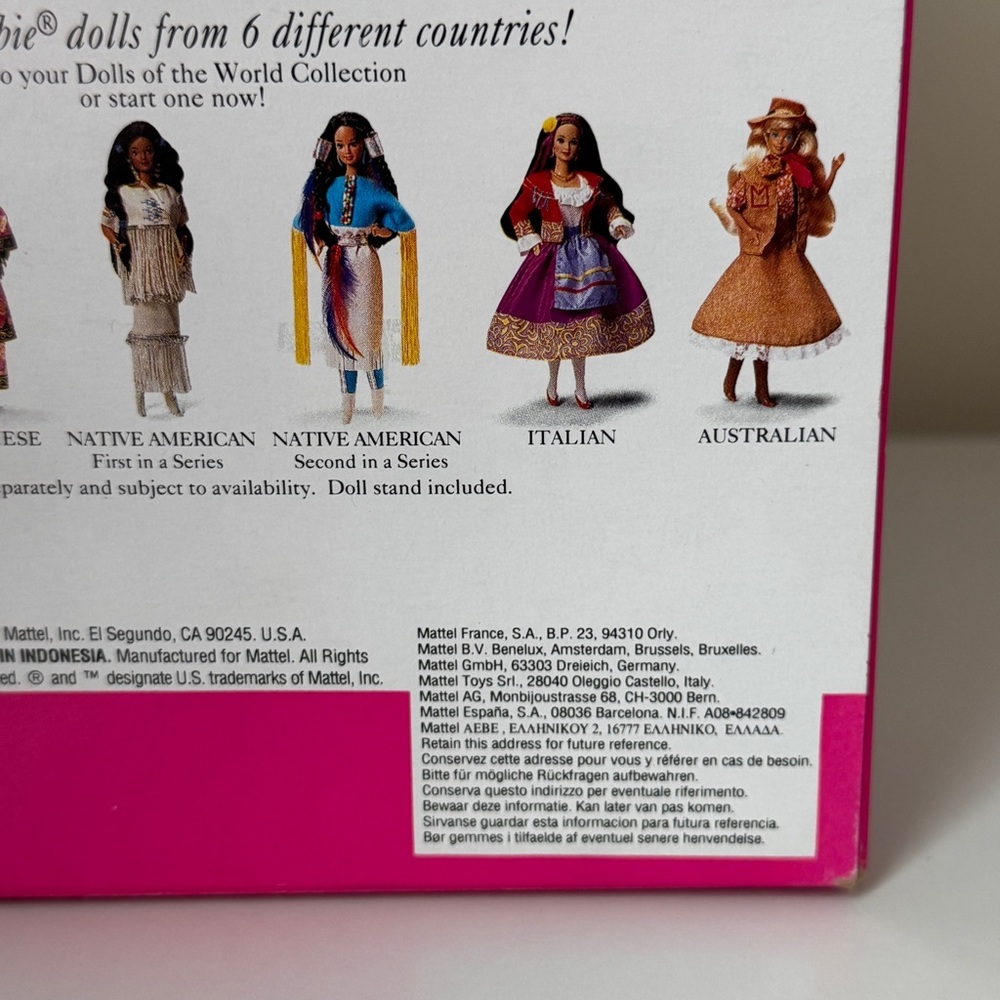 Vintage Barbie 1993 Dolls of the World Native American Second Edition NIB - Picture 10 of 12